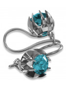 925 Sterling Silber, Aquamarin Ohrringe vec062s