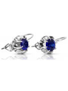 Sterling Silver 925, Sapphire Drop Earrings vec062s