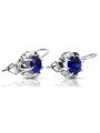 Sterling Silver 925, Sapphire Drop Earrings vec062s