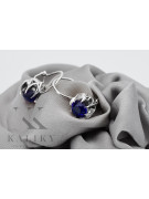 Sterling Silver 925, Sapphire Drop Earrings vec062s