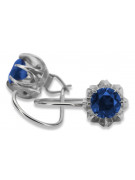 Sterling Silver 925, Sapphire Drop Earrings vec062s