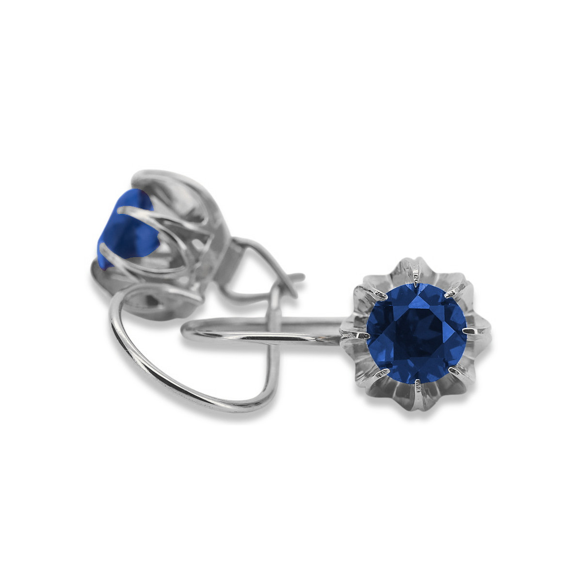 Sterling Silver 925, Sapphire Drop Earrings vec062s