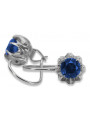 Sterling Silver 925, Sapphire Drop Earrings vec062s