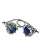 Sterling Silver 925, Sapphire Drop Earrings vec062s