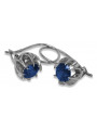 Sterling Silver 925, Sapphire Drop Earrings vec062s