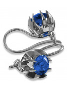 Sterling Silver 925, Sapphire Drop Earrings vec062s