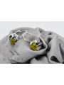 Sterling Silver 925, Yellow Peridot Vintage Earrings vec062s