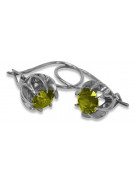 Sterling Silver 925, Yellow Peridot Vintage Earrings vec062s