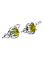 Sterling Silver 925, Yellow Peridot Vintage Earrings vec062s