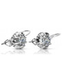 Boucles d'oreilles en argent sterling 925, Zirco vintage vec062s