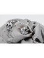 Boucles d'oreilles en argent sterling 925, Zirco vintage vec062s