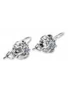 Boucles d'oreilles en argent sterling 925, Zirco vintage vec062s