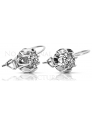 Pendientes de Plata de Ley 925, Ajust. Vintage vec062s