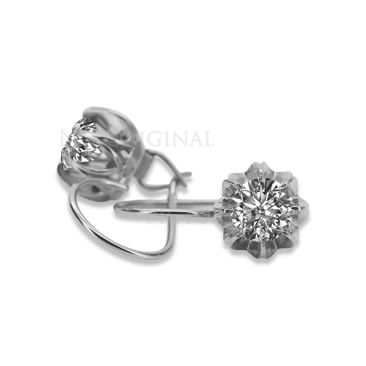 Boucles d'oreilles en argent sterling 925 vintage, Réglag vec062s