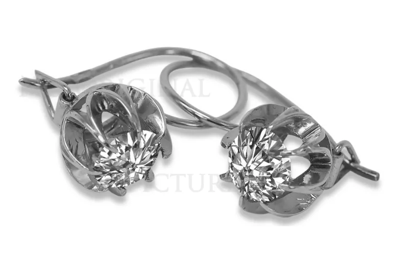 Pendientes de Plata de Ley 925, Ajust. Vintage vec062s