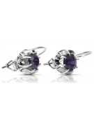 Boucles d'oreilles en argent sterling 925, Alexandrit vec062s