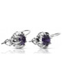 Boucles d'oreilles en argent sterling 925, Alexandrit vec062s