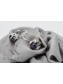 Boucles d'oreilles en argent sterling 925, Alexandrit vec062s