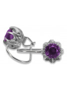 Boucles d'oreilles en argent sterling 925, Alexandrit vec062s