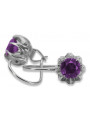 Boucles d'oreilles en argent sterling 925, Alexandrit vec062s