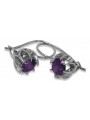 Boucles d'oreilles en argent sterling 925, Alexandrit vec062s