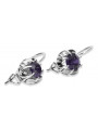 Boucles d'oreilles en argent sterling 925, Alexandrit vec062s