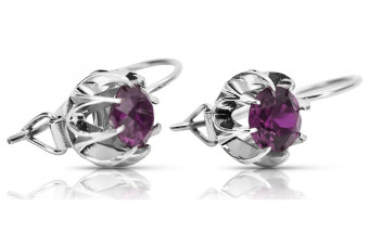 Sterling Silber 925, Amethyst Ohrringe vec062s