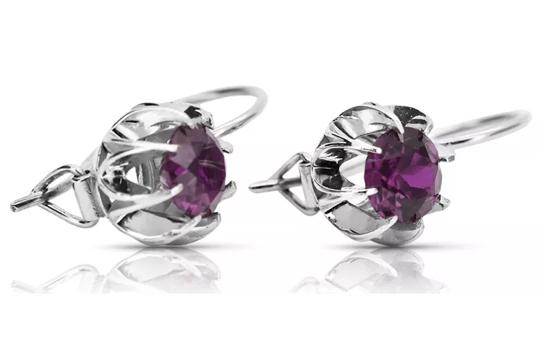 Sterling Silber 925, Amethyst Ohrringe vec062s