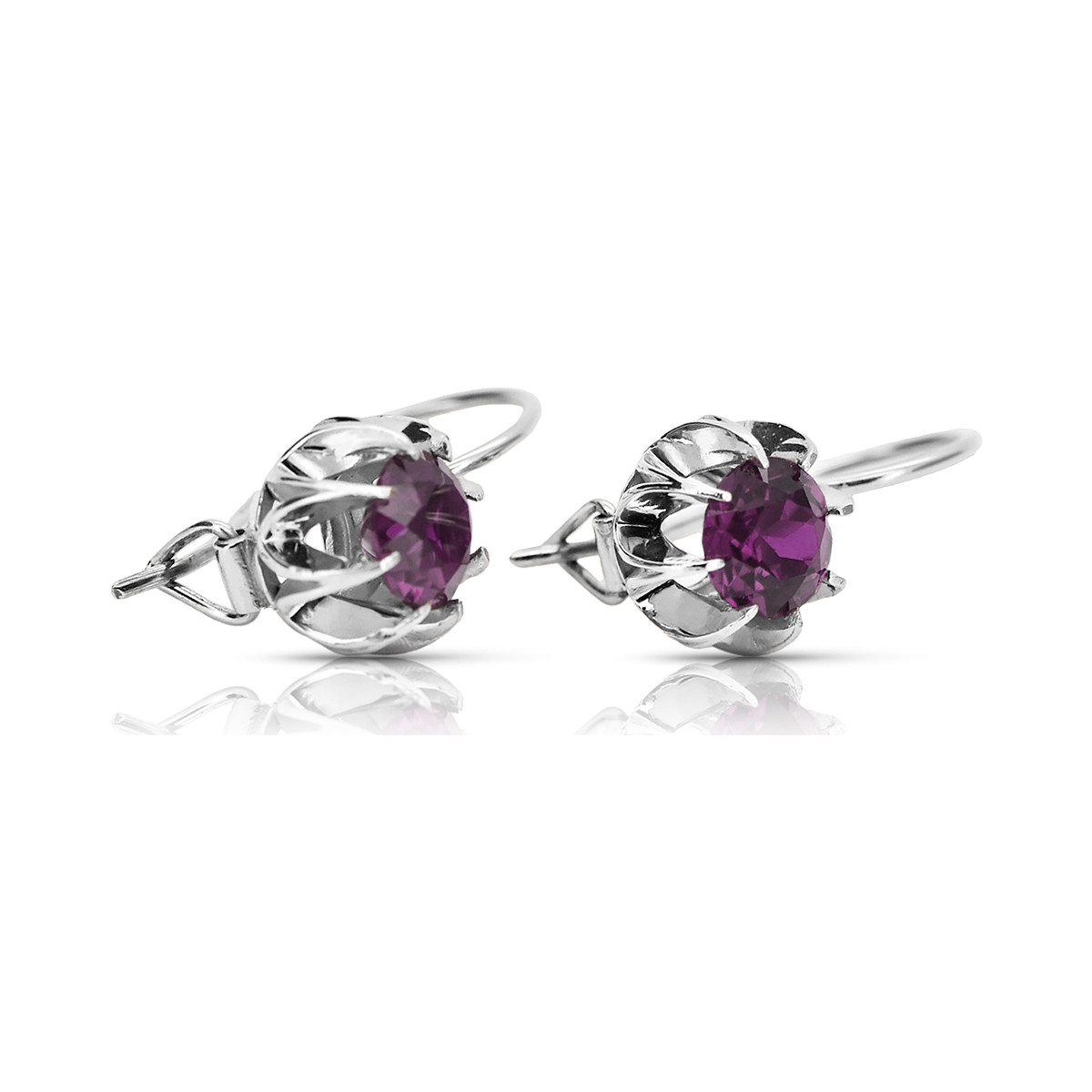 Sterling Silber 925, Amethyst Ohrringe vec062s