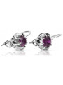 Sterling Silber 925, Amethyst Ohrringe vec062s