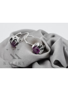 Sterling Silver 925, Amethyst Drop Earrings vec062s