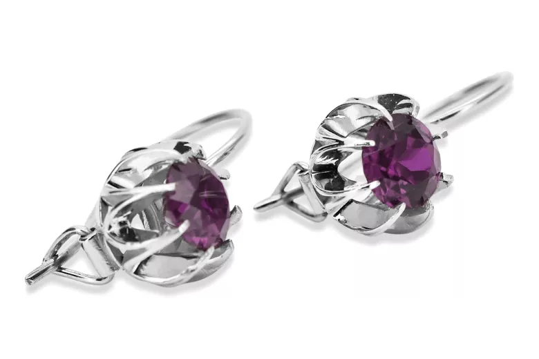 Sterling Silber 925, Amethyst Ohrringe vec062s