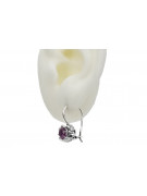 Sterling Silver 925, Amethyst Drop Earrings vec062s