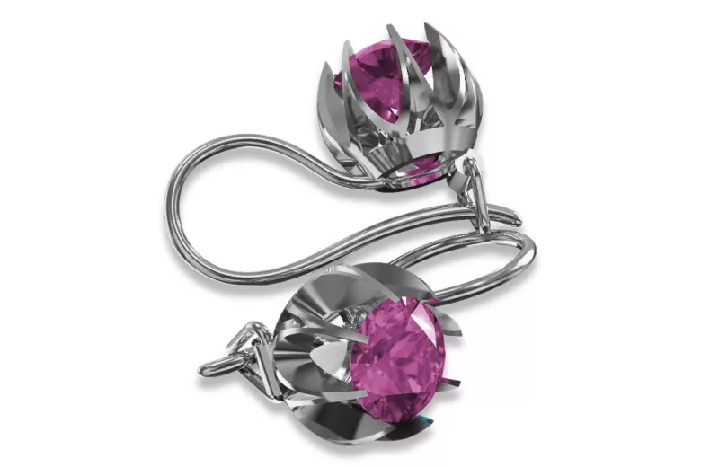 Sterling Silber 925, Amethyst Ohrringe vec062s