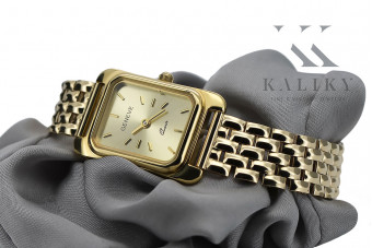 Reloj de pulsera de dama en oro amarillo 14k 585 Geneve lw003ydy&lbw004y