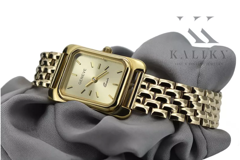 Gold men's watch Geneve ★ zlotychlopak.pl ★ Gold purity 585 333 Low Price!