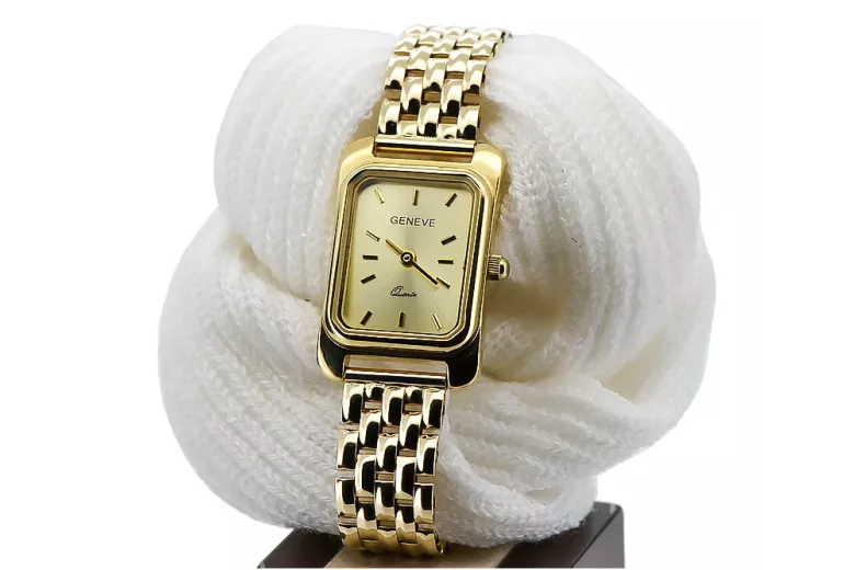 Reloj de oro para hombre Geneve ★ zlotychlopak.pl ★ Pureza de oro 585 333 Precio bajo!