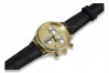 14k żółte złoto, Złoty cyferblat Lady Geneve Swiss Watch lw019y