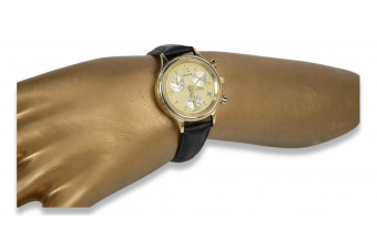 14 Karat Gelbgold Damen Armbanduhr Geneve Schweizer Uhr lw019y