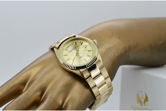 Gelbgold Herrenuhr Geneve 14k 585 mw013ydy&mbw017y