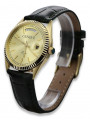 Gold men's watch Geneve ★ zlotychlopak.pl ★ Gold purity 585 333 Low Price!