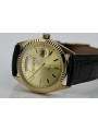 Gold men's watch Geneve ★ zlotychlopak.pl ★ Gold purity 585 333 Low Price!