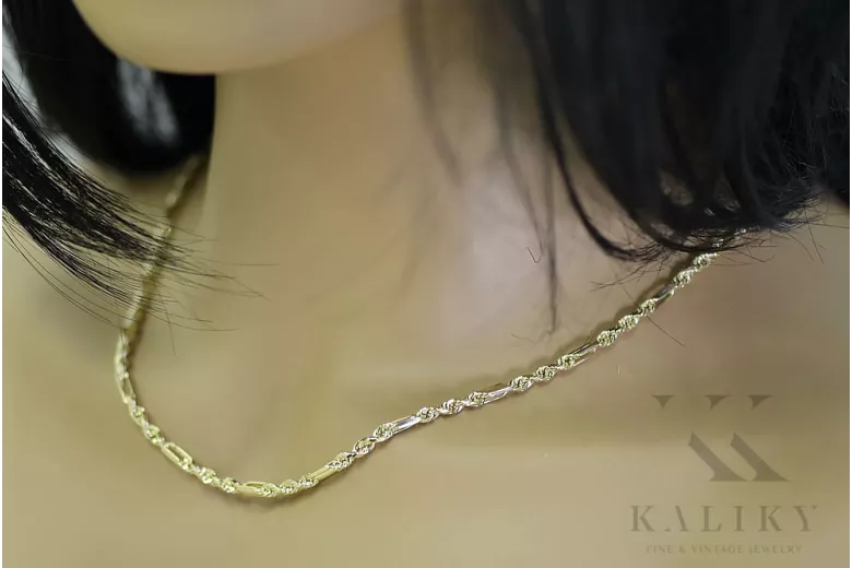 Yellow rose gold chain ★ russiangold.com ★ Gold 585 333 Low price