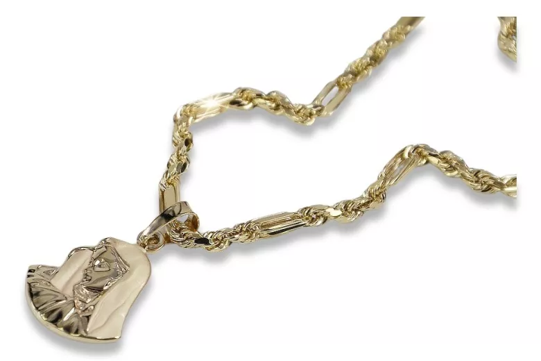 Divine Gold Medallion & Chain Set pm004yM&cc004y45