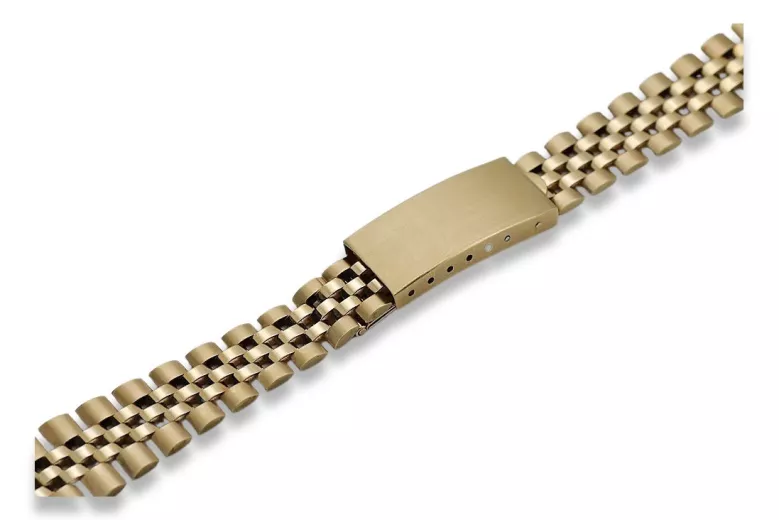 14K Yellow Gold Adjustable Rolex Style Watch Bracelet mbw018yo