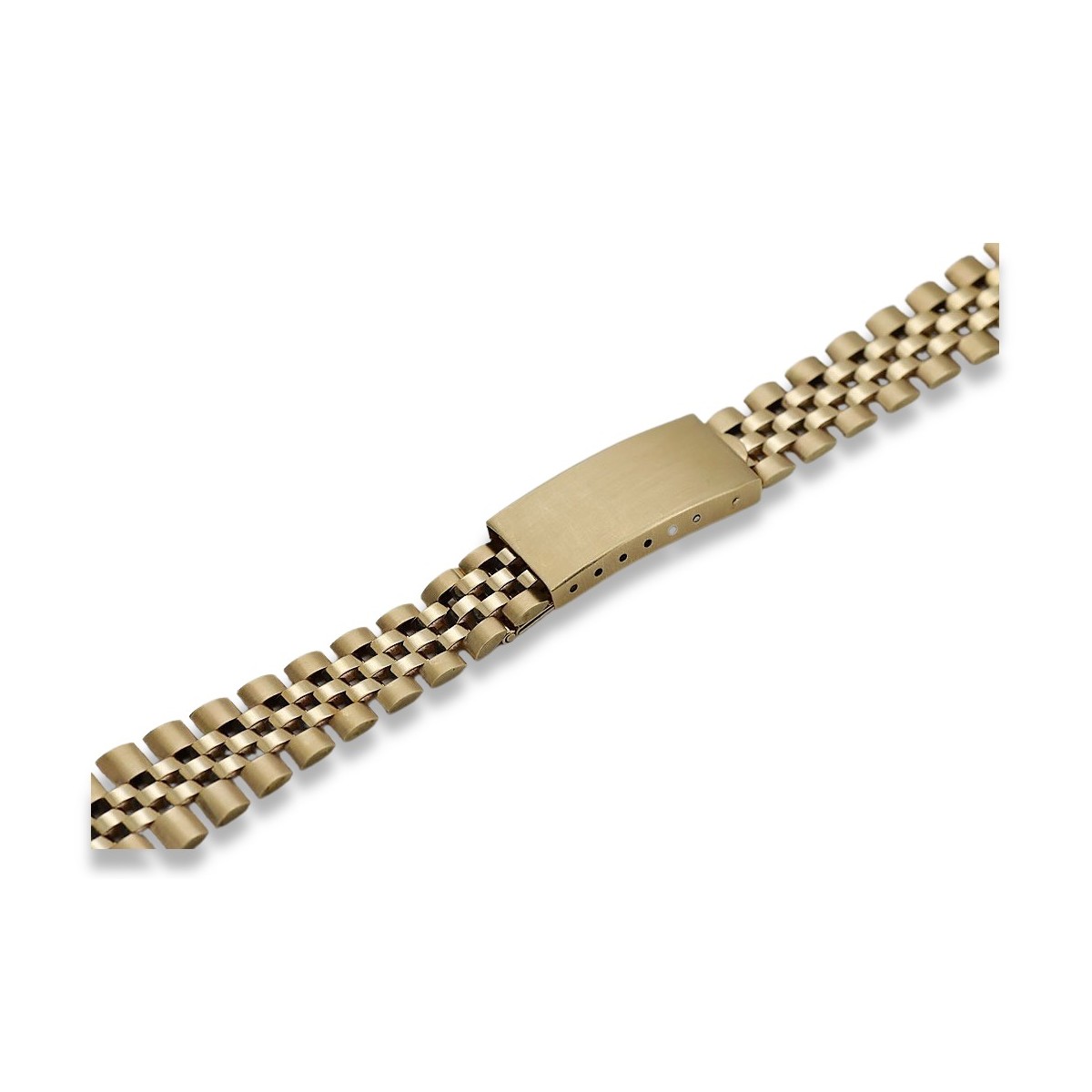 14K Yellow Gold Adjustable Rolex Style Watch Bracelet mbw018yo