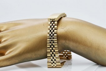 Bracelet de montre de style Rolex pour homme en or jaune 14 carats réglable mbw018yo