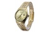 Желтое золото 14k 585 мужские наручные часы Geneve mw013ydy&mbw018y