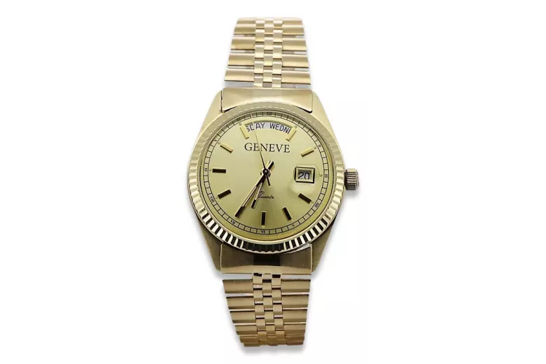 Reloj de Hombre Geneve en Oro Amarillo 14k 585 mw013ydy&mbw018y