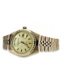 Желтое золото 14k 585 мужские наручные часы Geneve mw013ydy&mbw018y